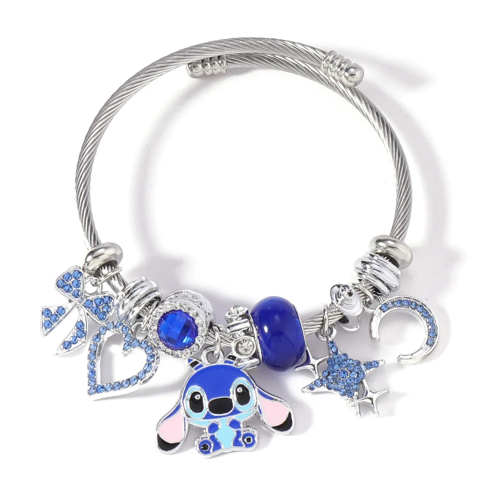 Il nuovo simpatico braccialetto Stilt di Miniso per donna, ciondolo con diamanti intarsiati, braccialetto aperto con catena in osso di serpente, moda