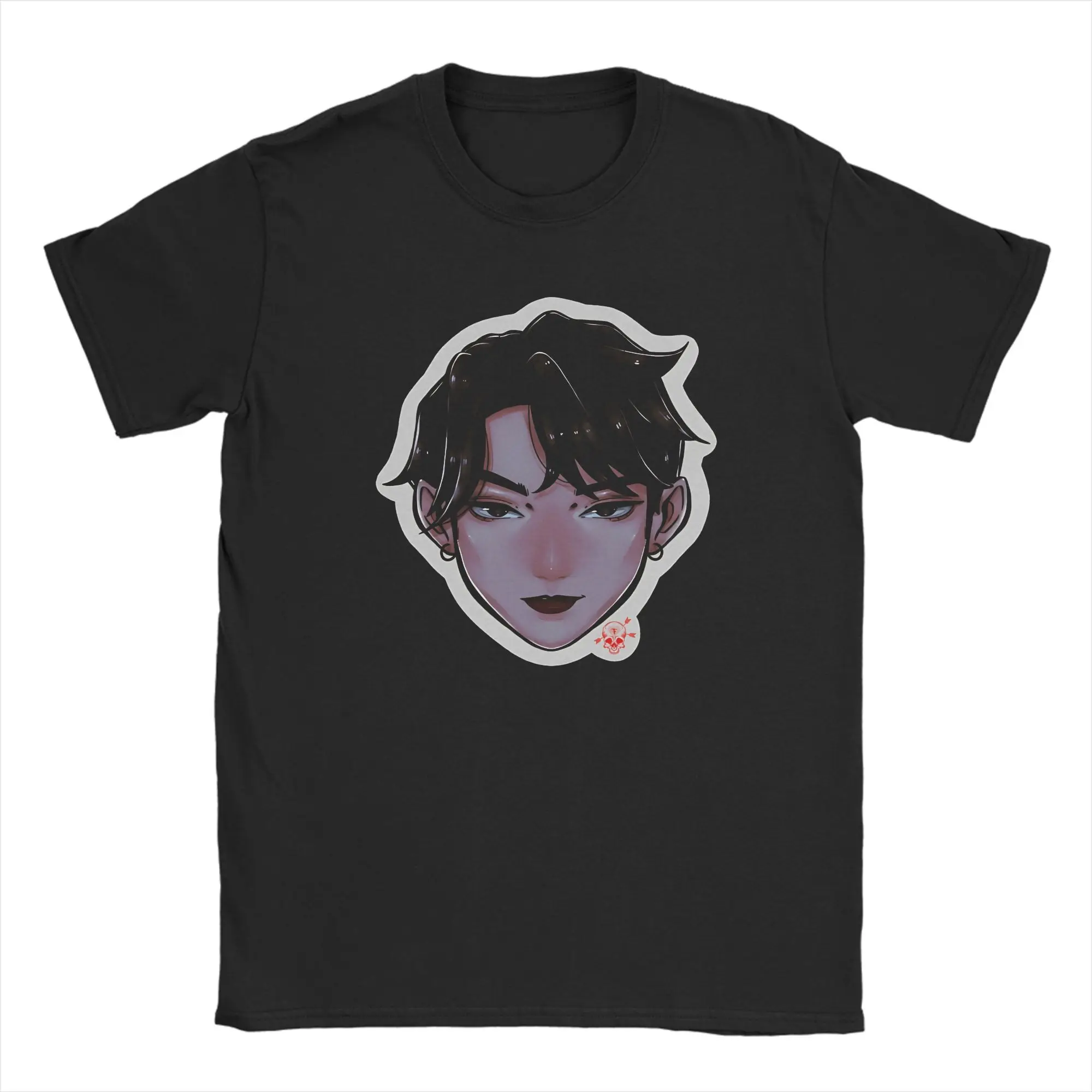 

Men's T-Shirt Jinu Saja Boys Kpop Demon Hunters Fan Art Novelty Pure Cotton Tee Shirt Short Sleeve T Shirt Crew Neck Clothing