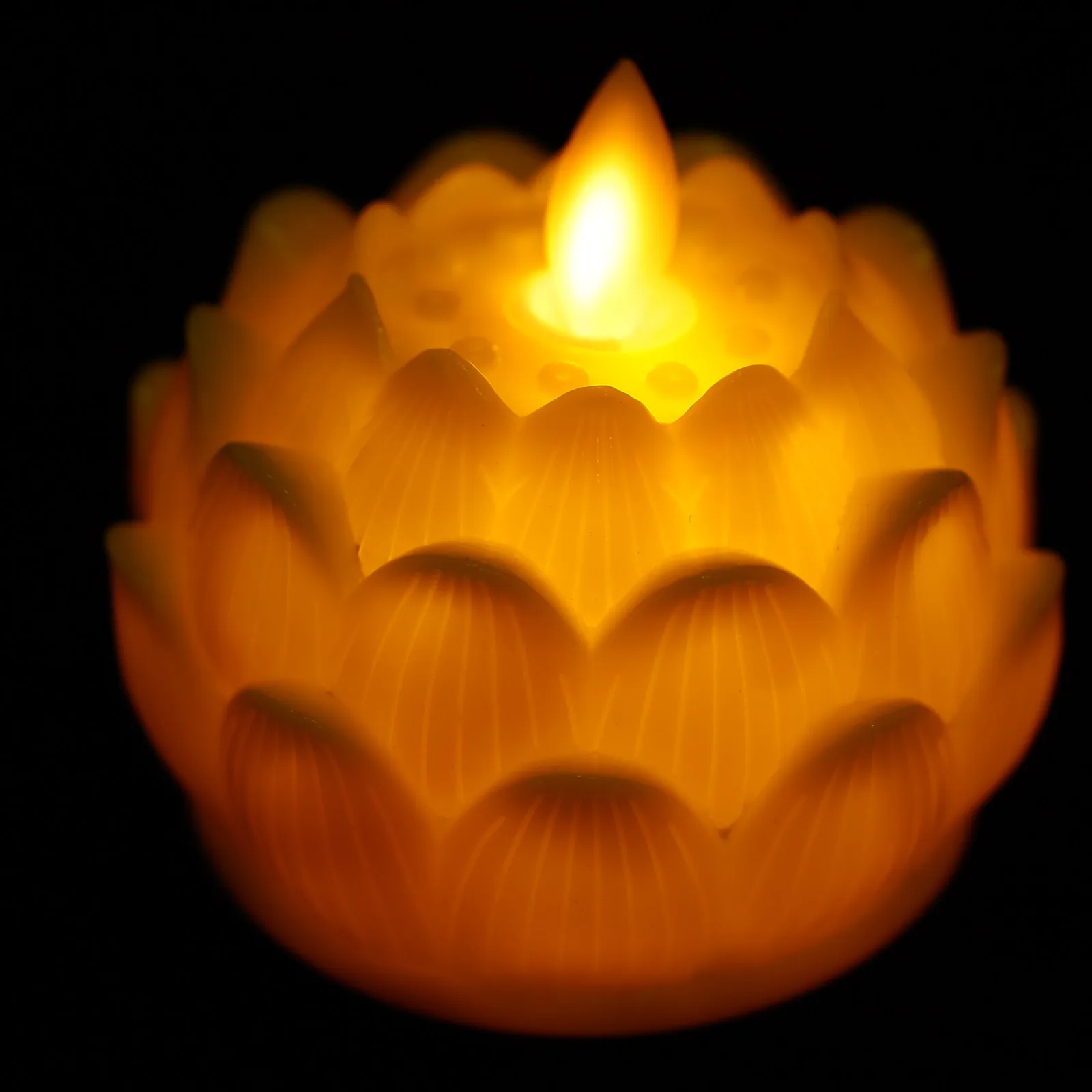 

6 шт. светодиодных электронных ламп в форме лотоса, легкие, с дизайном Будды, для украшения дома и храма, лампа с дизайном лотоса