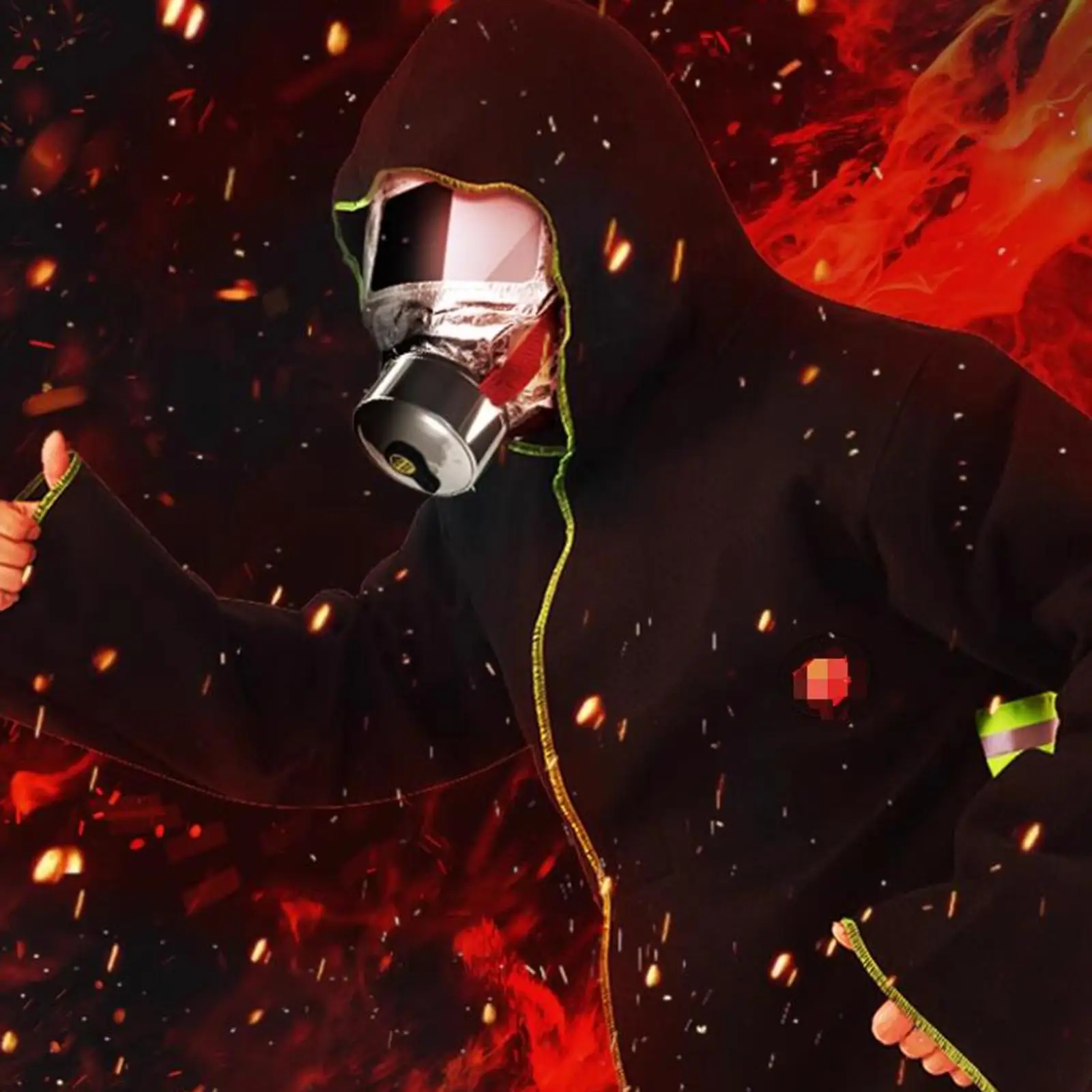 

Emergency Fireproof Suit Easy to Wear Hooded for Welding Dorm Households