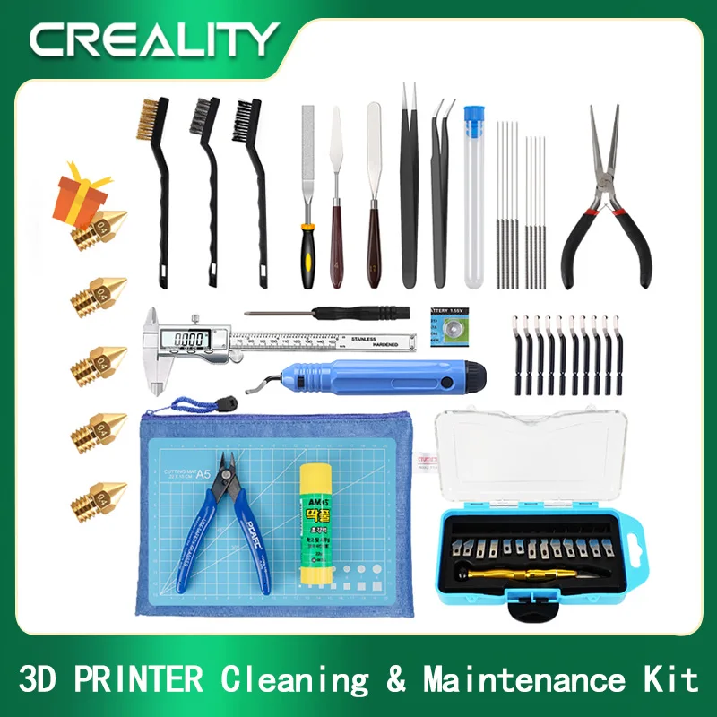 

Creality 3D Printer Deburring Cleaning Tool Kit Carving Knife Trimming Knife Needle Caliper Tool Set 3D Printer Accessories