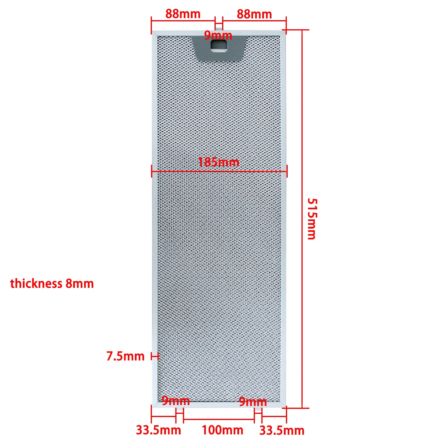طباخ هود مجموعة مرشحات 515x165 + 515x185 ملم المطبخ النازع شفاط المطبخ الشحوم تصفية الألومنيوم