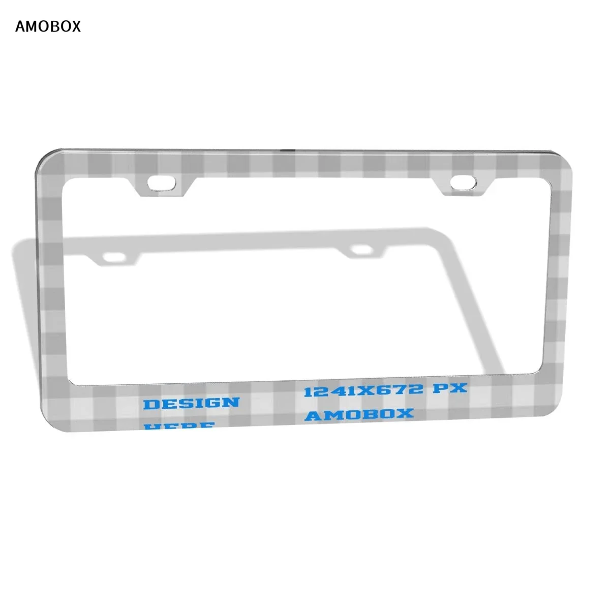 AMOBOX-Customized License Plate Frame, Personalized Design, Car Decorative Tag Frames, Accessory