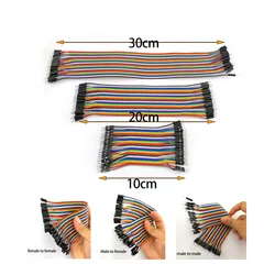 10cm 40pin Jumper Wire Eclectic Breadboard Cable Male to Male Female to Female Pin Jumper Line Connector for  DIY Kit
