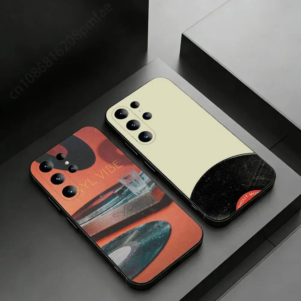 Retro Viny Phone Case for Samsung Galaxy S20,23 Ultra S24,22 Plus S25,26,21FE TPU Cover
