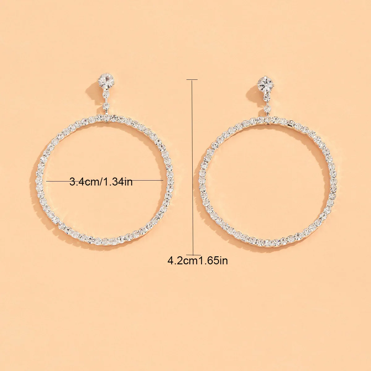 Lanka AZY-Boucles d'oreilles pendantes en forme de cercle de cristal de biscuits pour femmes, boucles d'oreilles pendantes de fête de mariage, cadeaux pour dames, nouveau