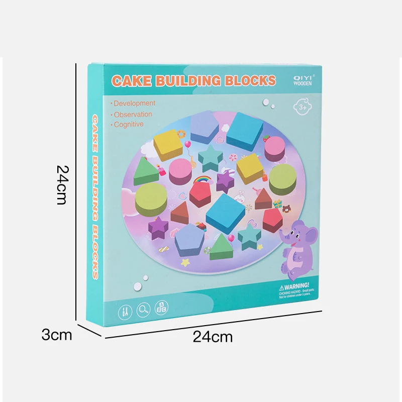 Montessori Puzzle Dopasowywanie Kształtów dla Maluchów Zabawka Edukacyjna do Wczesnej Nauki Rozpoznawania Kolorów Prezent Urodzinowy Zabawki