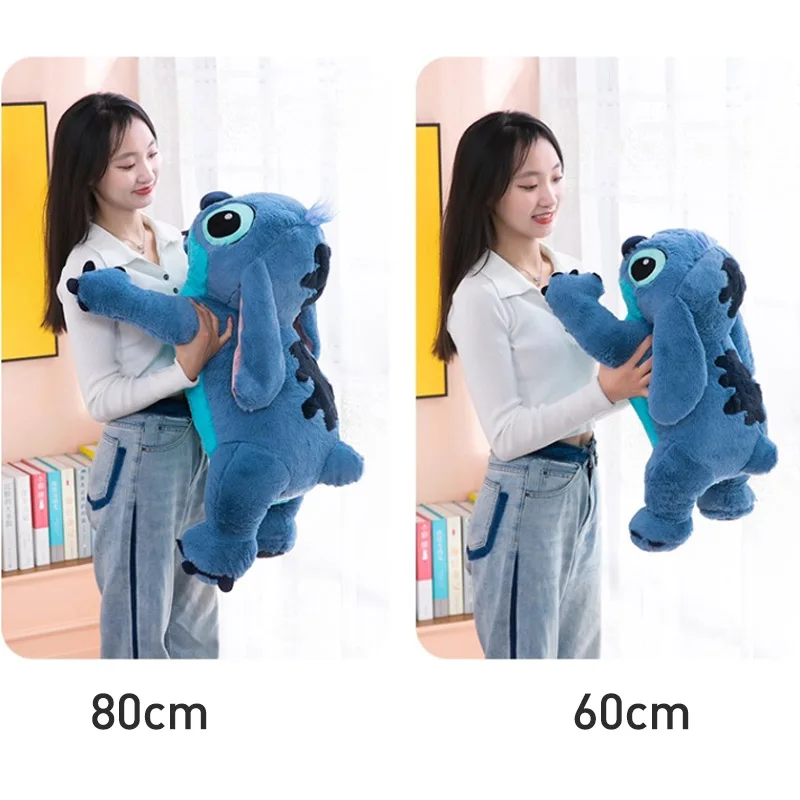 45/60/80cm Kawaii Disney Lilo And Stitch Large Size Stuffed Animals Big Plush Toy Pillow Anime Doll Cute Children Birthday Gift