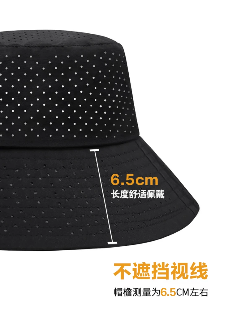 InlnDtor Big head girth spring and summer Fisherman hat Quick Dry UV protection basin hat Breathable mesh sun visor