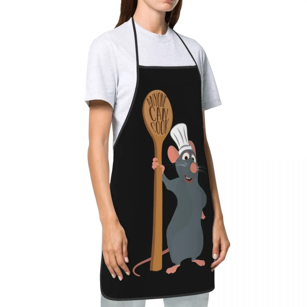 Great Chef Ratatouille Remy Apron Kitchen Chef Cooking Baking Bib Men Women Anyone Can Cook Tablier Cuisine for Painting