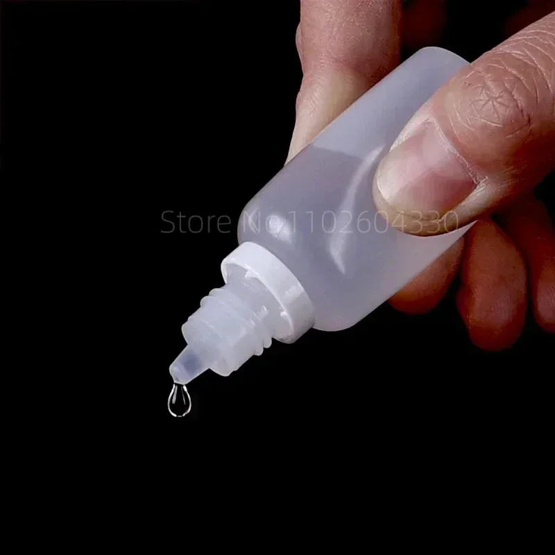 50/100pcs Dropping Eye Plastic Bottles Translucent Medicine Anti Theft Caps Empty Squeezable Paint Squeezing Liquid Dropper