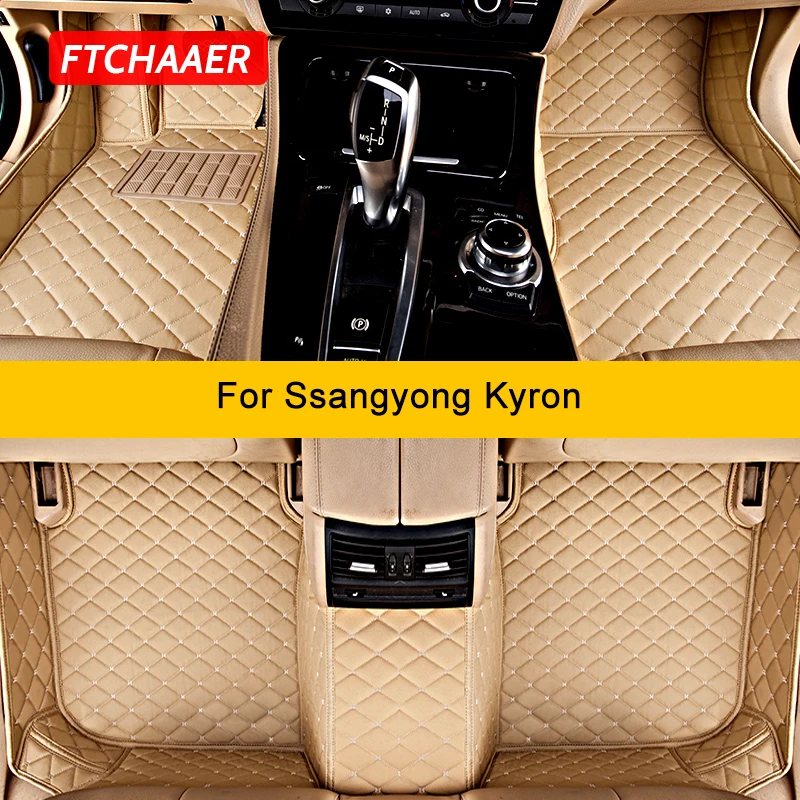 

FTCHAAER Custom Car Floor Mats For Ssangyong Kyron Auto Carpets Foot Coche Accessorie