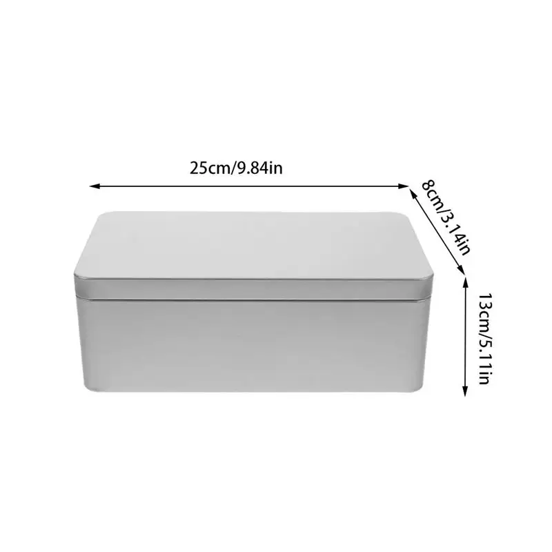 Rectangular Tinplate Cookie Tins Box With Lid Dustproof Home Kitchen Desktop Storage Tin For Candy Coffee Tea Jewelry Chocolate