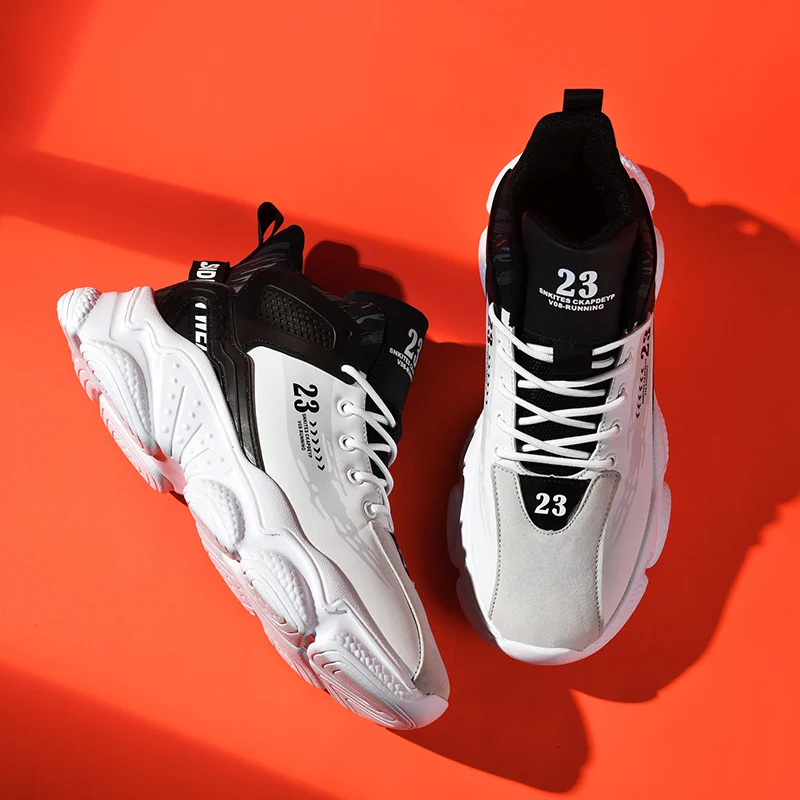 Trendy men's sports shoes casual fashion Korean large size cross-border shoes Very good New lightweight running shoes