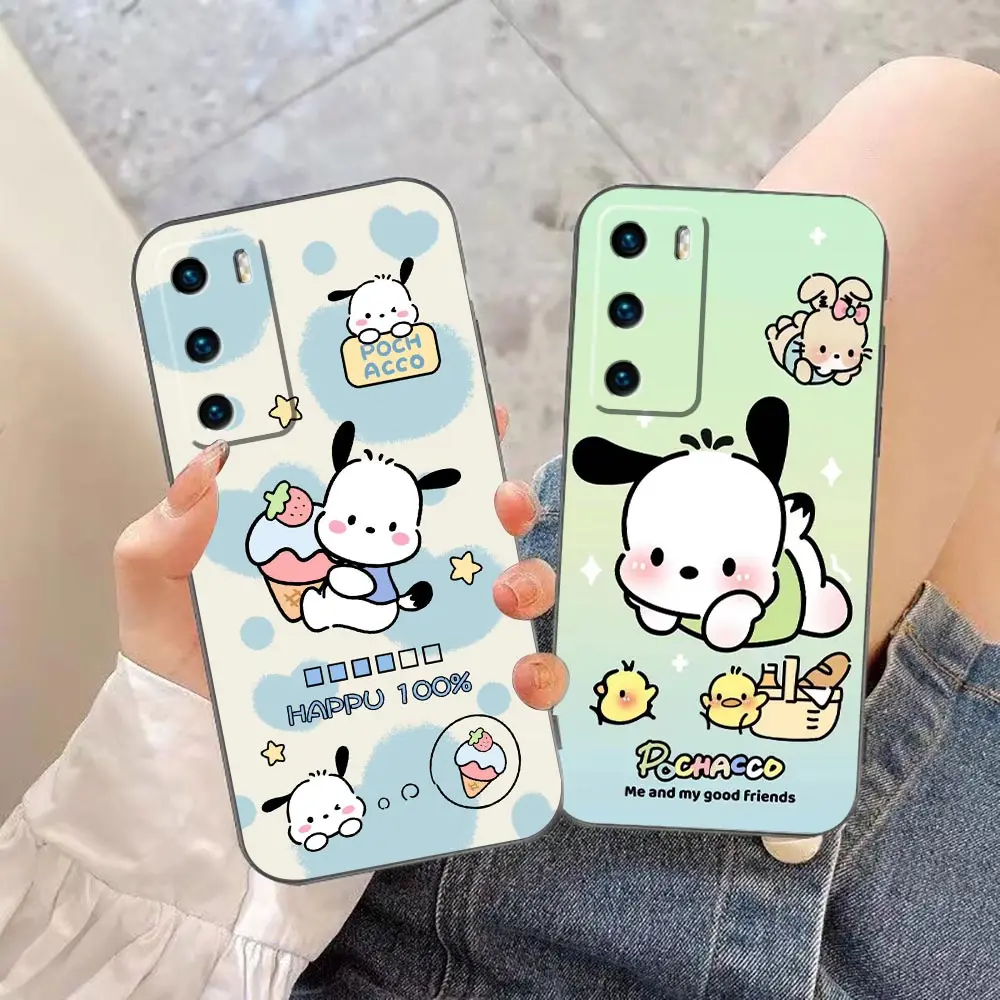 Cartoon Cute Pochacco Phone Funda Case For Honor X50 X40 X30 X20 X10 X9 X9A X8 X7 5G V40 Magic 3 4 5 Pro TPU Case Capa Shell