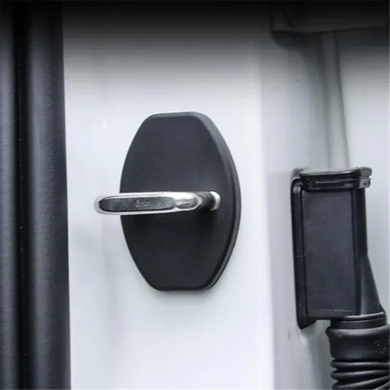 Door Lock Striker Catch Cover Check Arm Limiting Stopper Case Antirust Waterproof Set For Audi A3 A4 A5 A7 A8 Q2 Q3 Q5 Q7 TT
