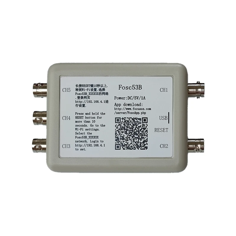 Fosc53b Wireless wi-fi oscilloscopio USB a 5 canali archiviazione dati virtuale registratore di acquisizione kit di strumenti di manutenzione automobilistica