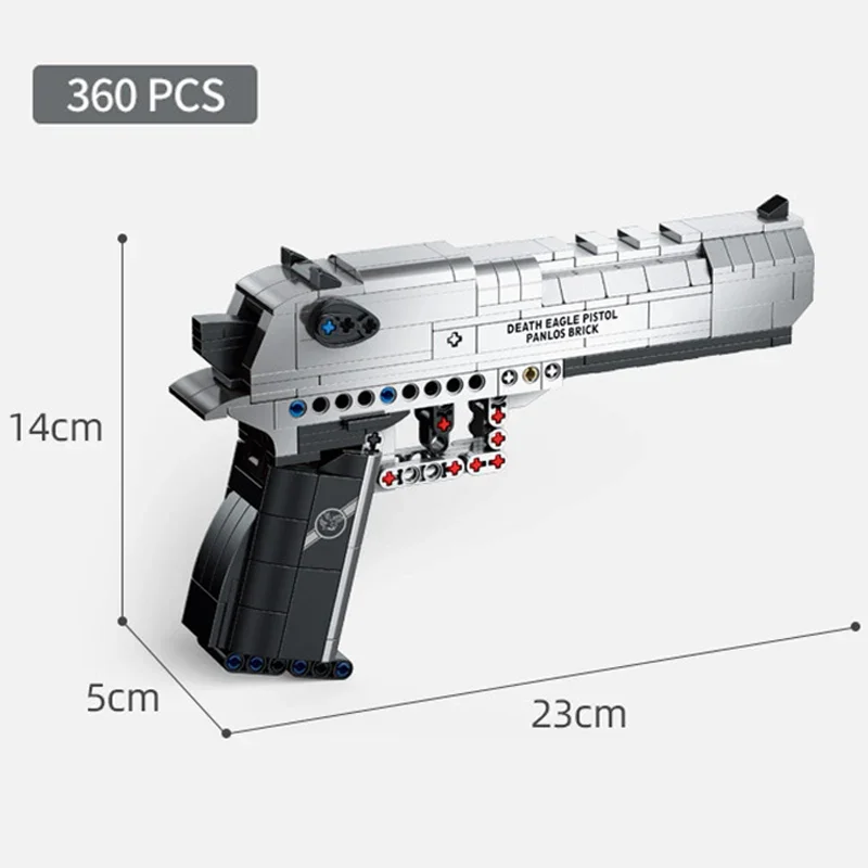 Pistola militar serie MOC Desert Eagle M1911 G18 USP PPK M92 modelo de pistola bloques de construcción puede disparar ladrillos juguete para niños regalos
