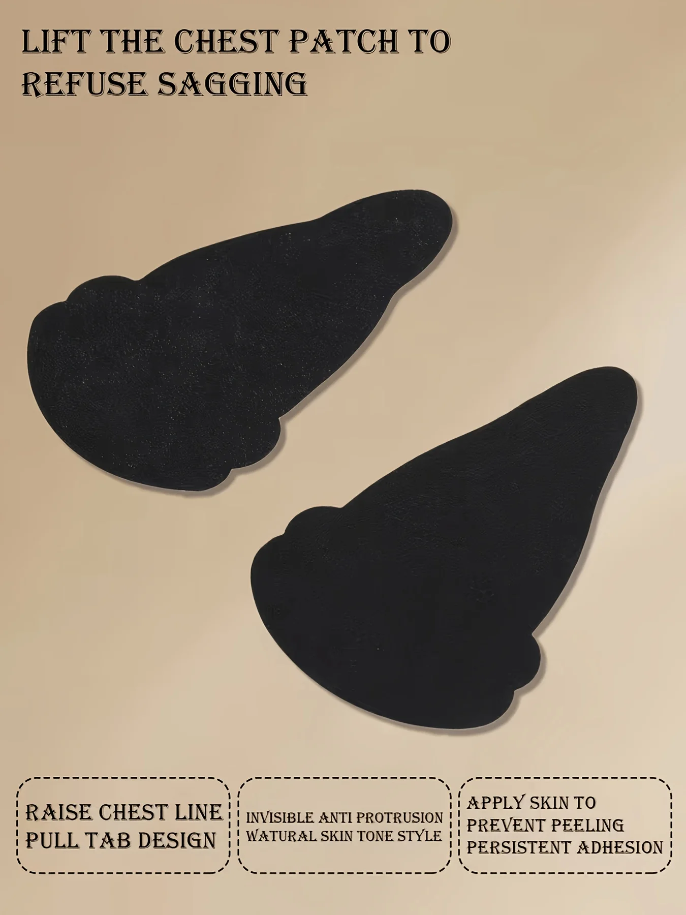 10-Pack Invisible Breast Petals, Skin-Friendly and Breathable Lift-Up Stickers, Ultra-Strong Adhesive Chest Support Pads