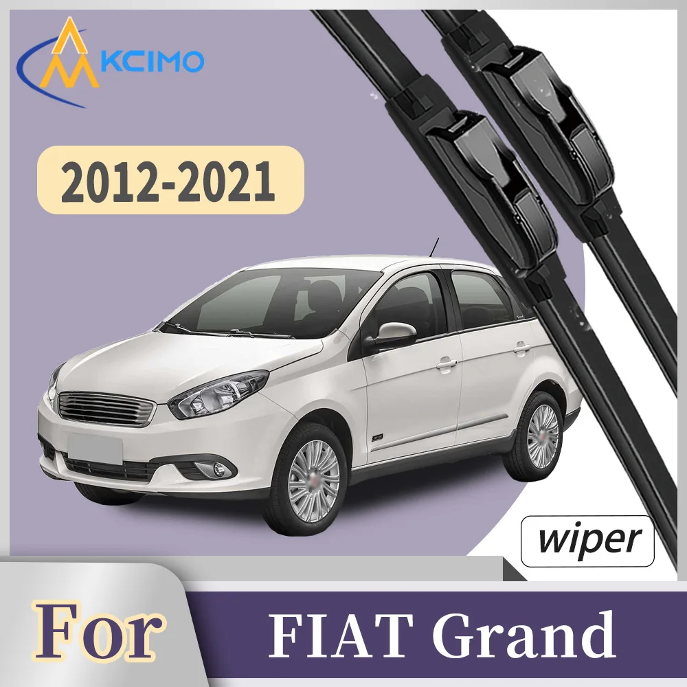 

Premium Rubber Front Windscreen Wiper Blades For FIAT Grand siena saloon 2012-2021 Smooth Wiping Waterproof Windshield Kit 2Pcs