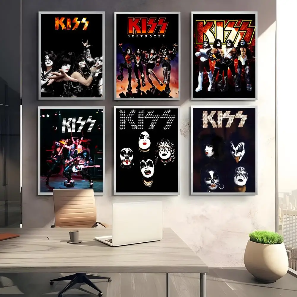 Fashion Legendary Theatrical Band K-KISS Poster Sticky Waterproof Coffee House Bar Room Wall Decor Gift