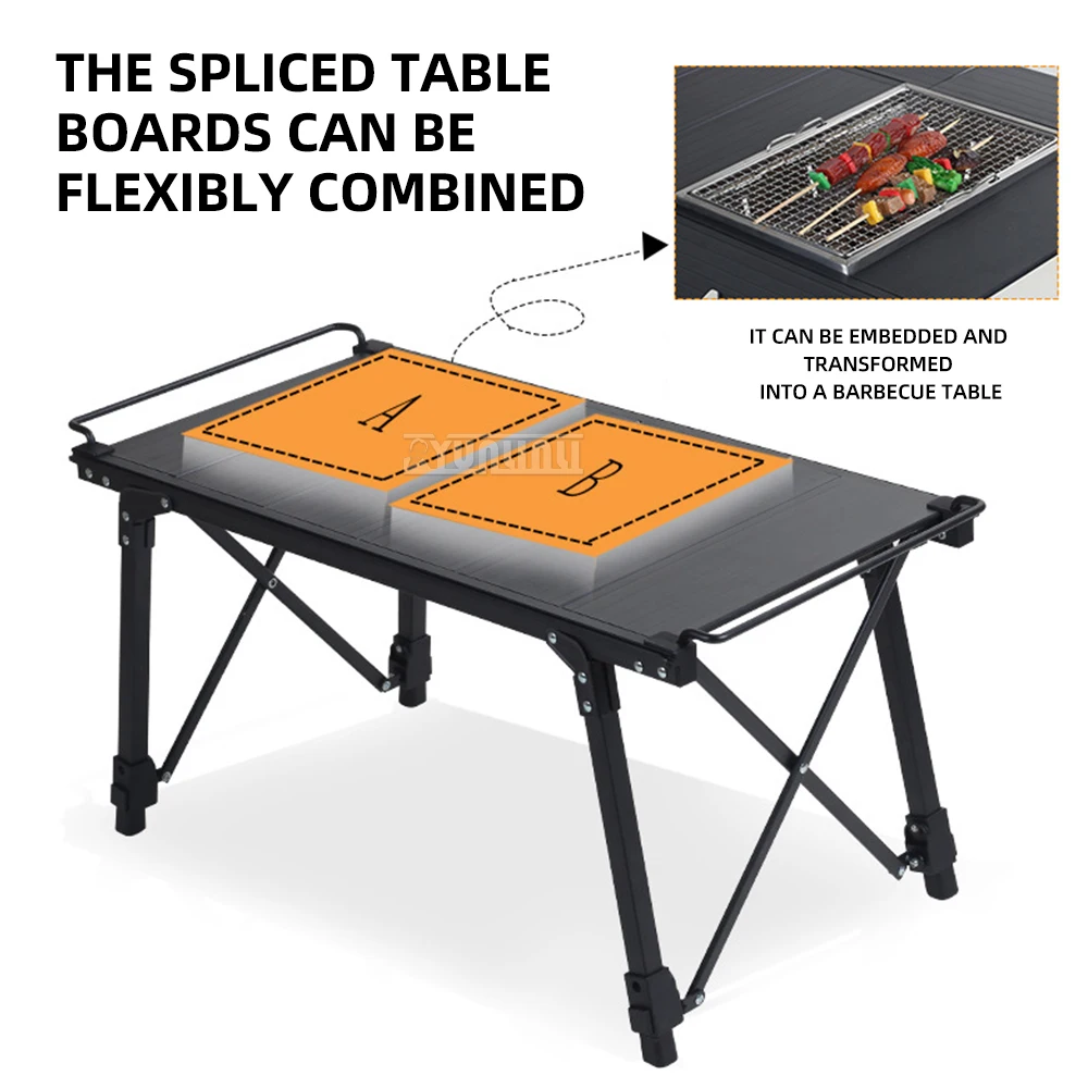Convenient Lightweight Multifunctional Tactical Table Aluminum Alloy Outdoor Camping Folding Table Picnic BBQ IGT Table No GRILL