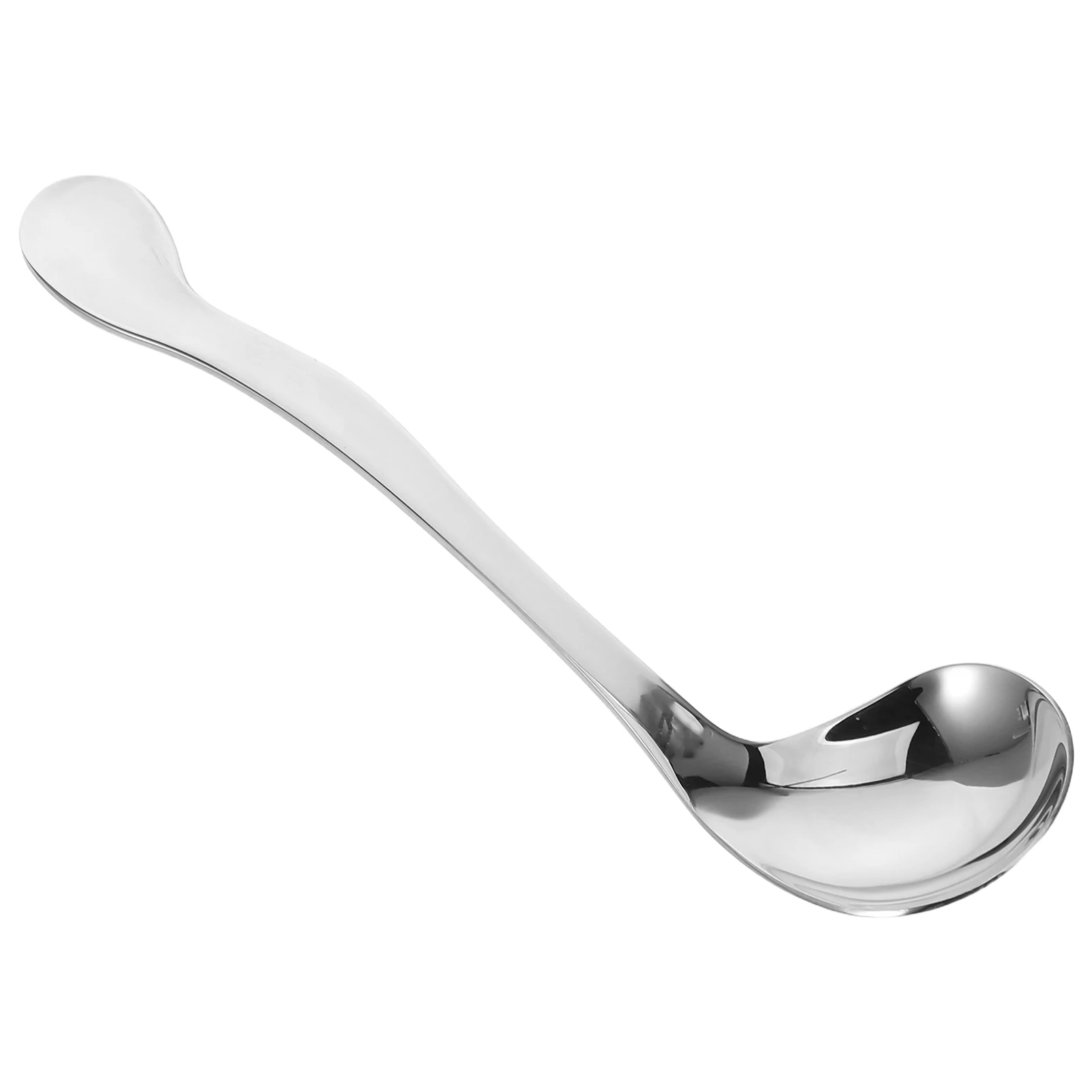 

Elderly Feeding Spoon Adaptive Utensils Disabled Persons Long Handle Curved Design Stainless Steel Cutlery Scoop Handicap Aids