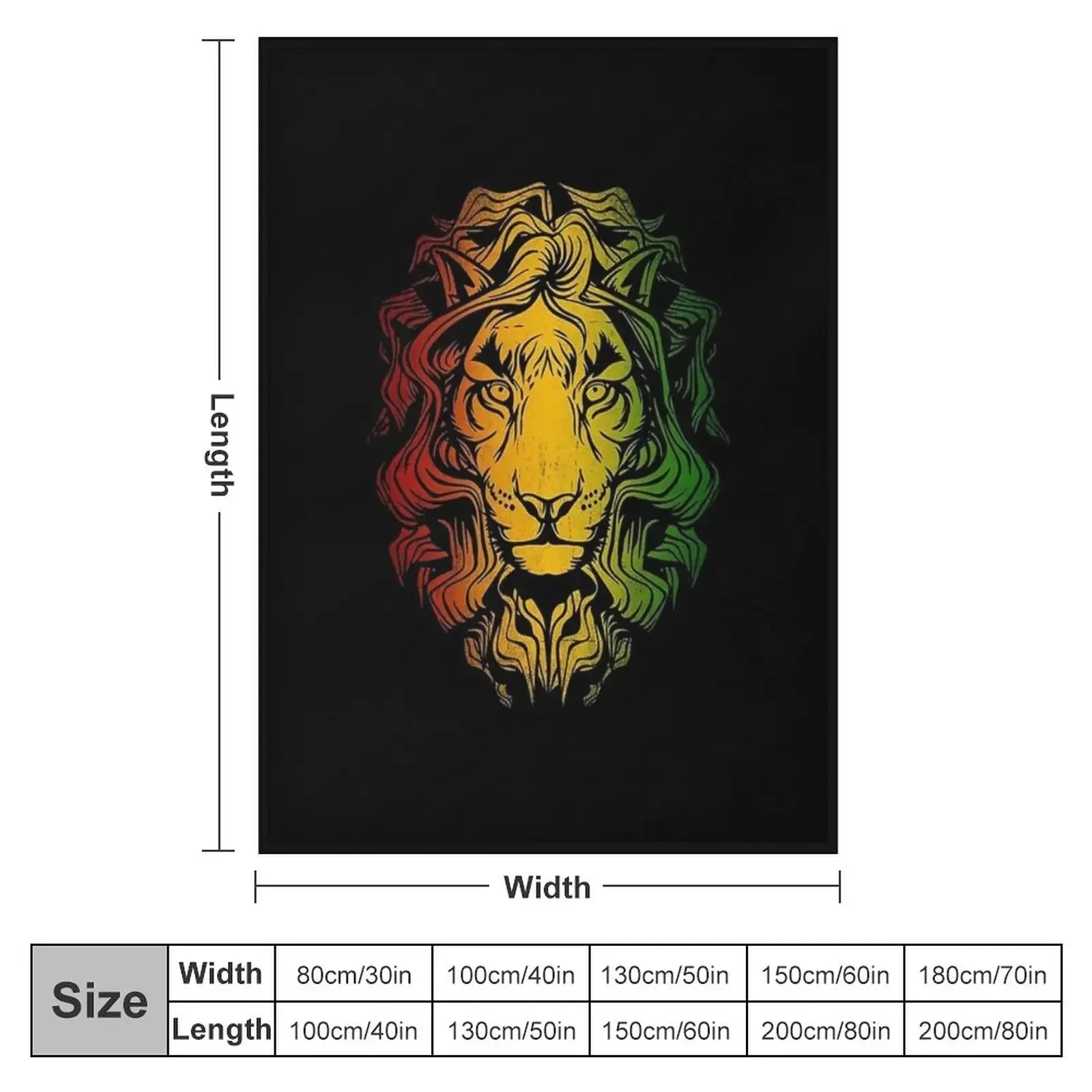 Lion Art Rastafari Flag Throw Blanket Winter beds for babies Blankets