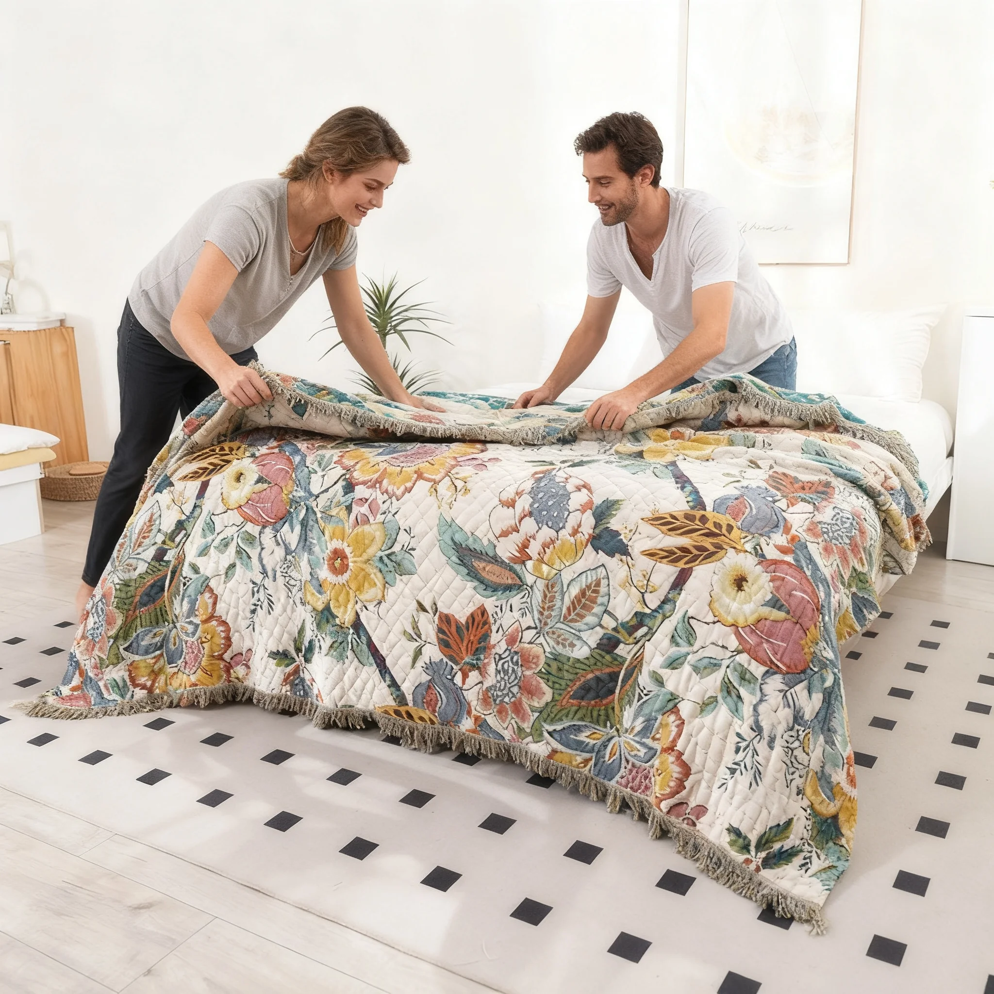 Lightweight Cotton Gauze Blanket Image 1
