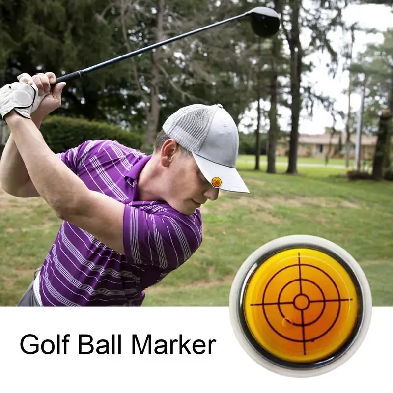 Golf Chip Marker High Precision Bubble Golf Ball Marker Hat Clips 5pcs Alignment Reader Tool Lightweight Waterproof For Men