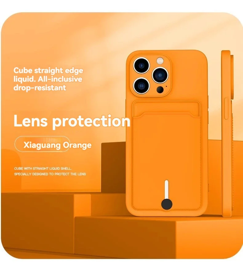 mobile phone case card slot for iphone 16 15 14 13 12 11 pro max mini plus silicone soft tpu Credit card bag cover case