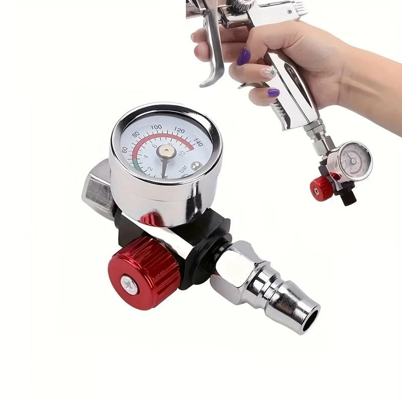 

Регулятор компрессора с манометром, пневматическим регулированием давления, регулятором давления пистолета-распылителя с