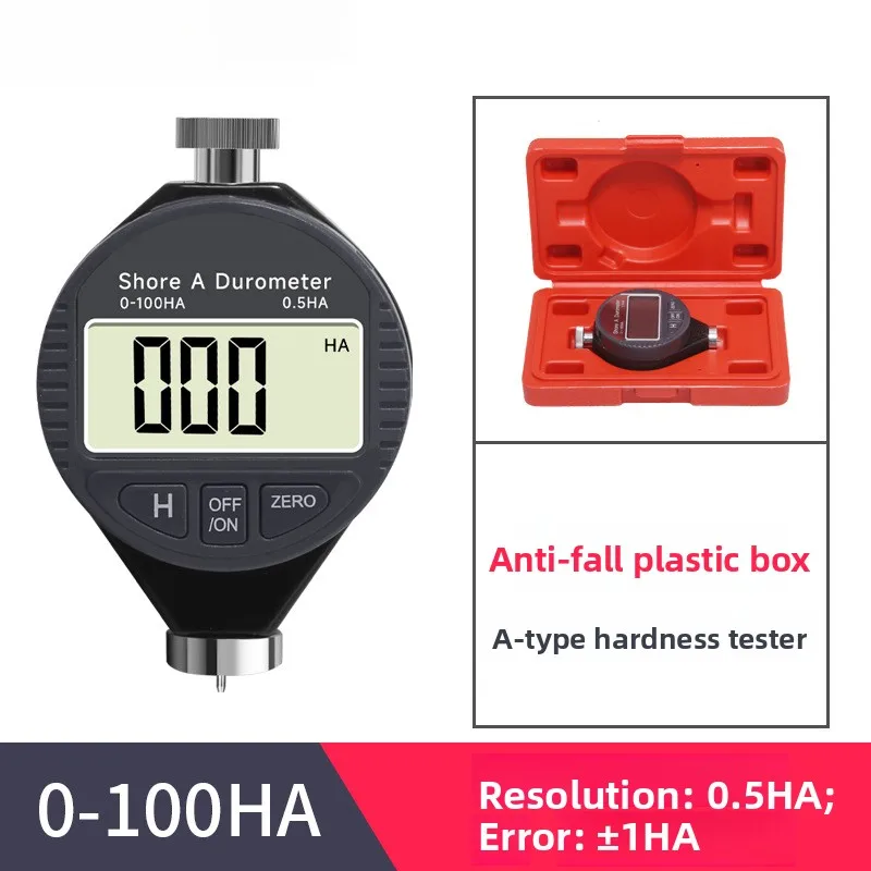 Digital Shore Hardness Tester A/C/D Type Durometer Gauge Rubber Foam Hard Plastic Measuring Instrument