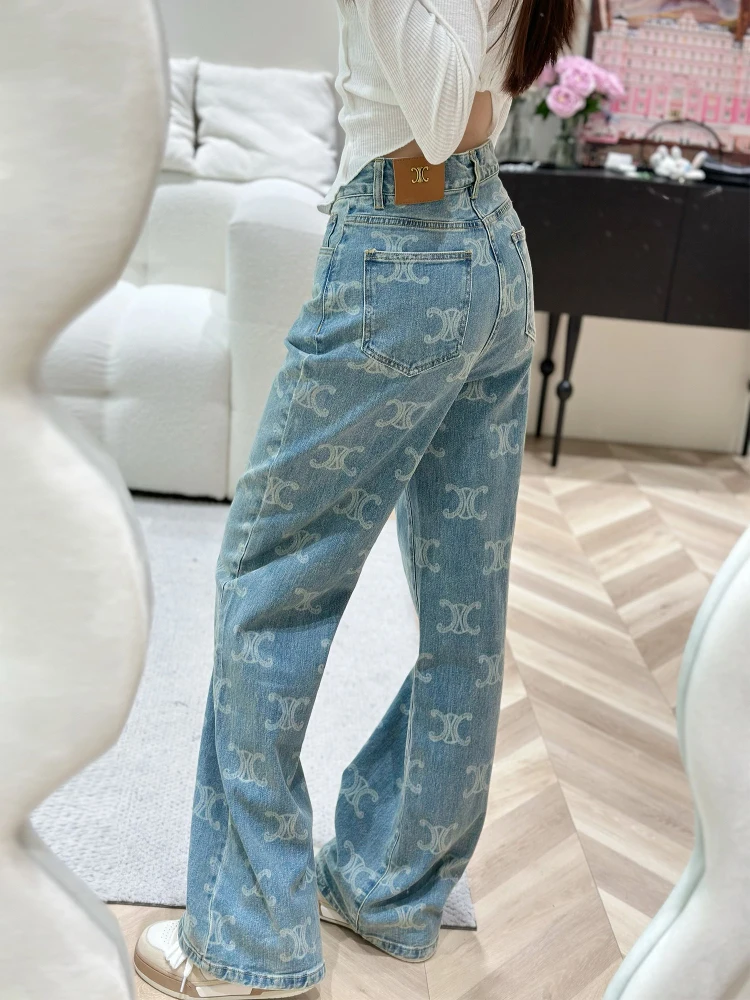 

Kiss High Waist Skinny Jeans Women's Denim Pants Spring Summer New Sle Straight Leg Long Trousers Wear Resistant