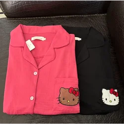 Sanrio New Hellokitty coppia pigiama maschio e femmina carino confortevole traspirante fresco estate coppia pigiama domestico vestito