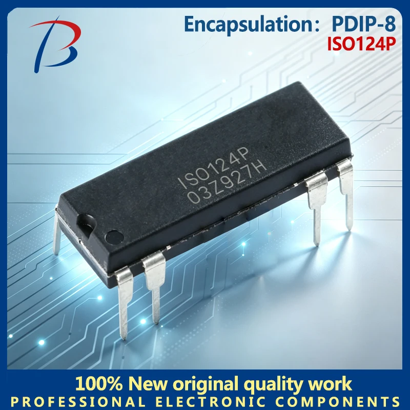 2PCS  ISO124P package PDIP-8 high precision isolation amplifier chip
