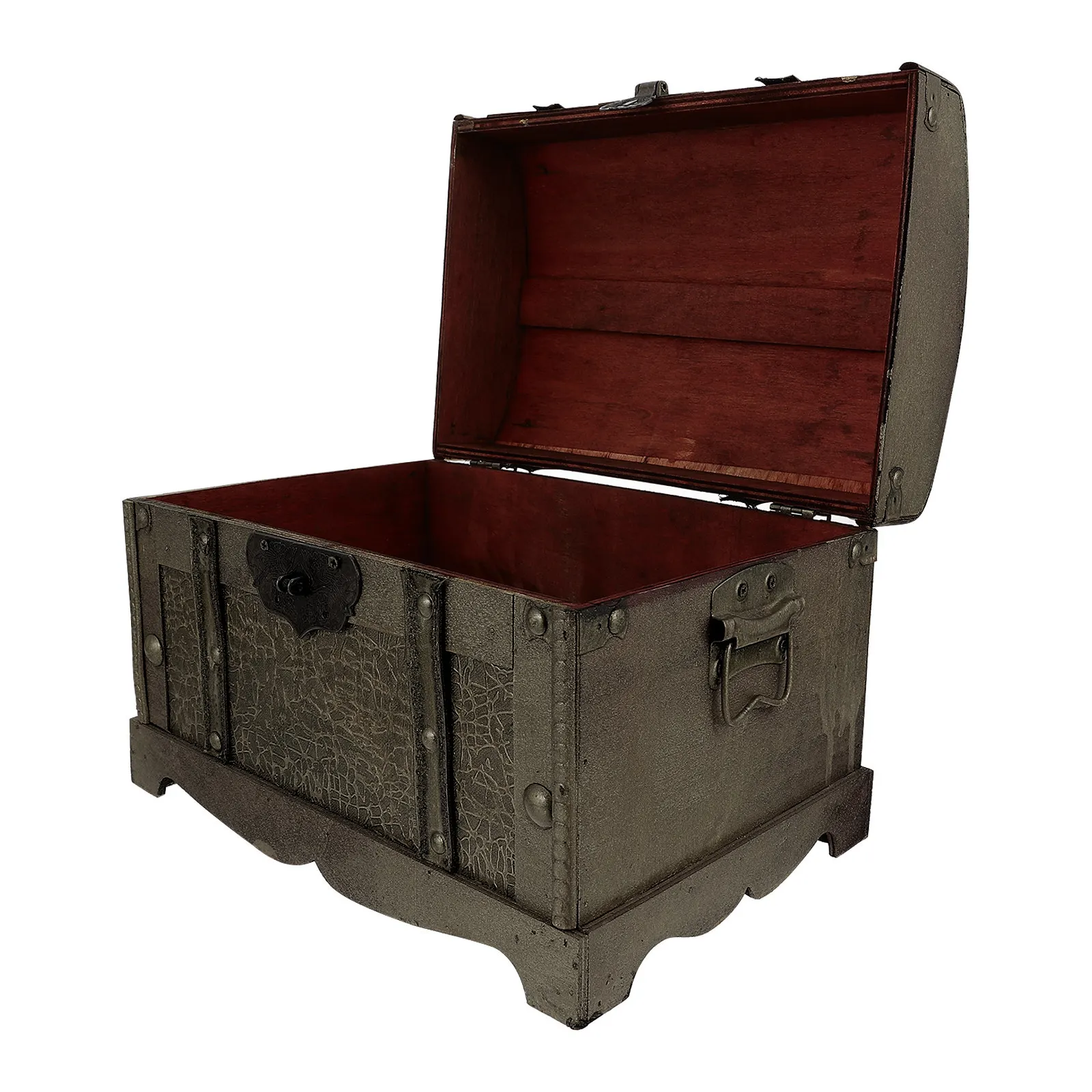 Caja de Madera Vintage con Forma de Cofre del Tesoro Pirata, con Cerradura, para Guardar Joyas, Artículos de Colección, Decoración del Hogar, Regalo