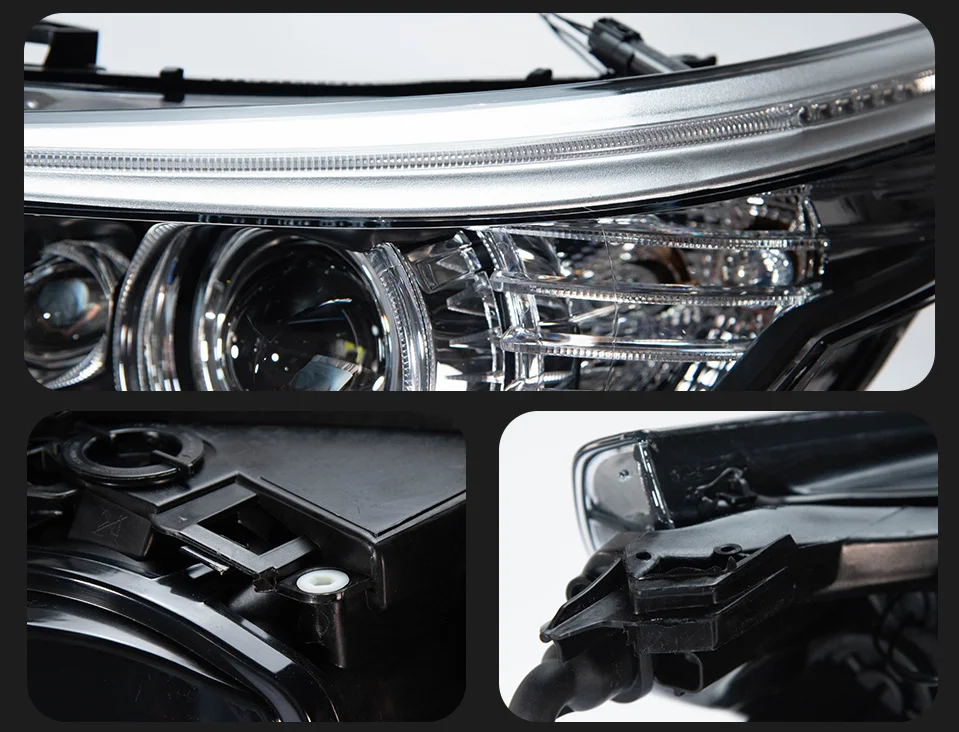 Suitable for 2003-2010 BMW 5 Series E60 headlight assembly to the new version's angel-eye LED headlight