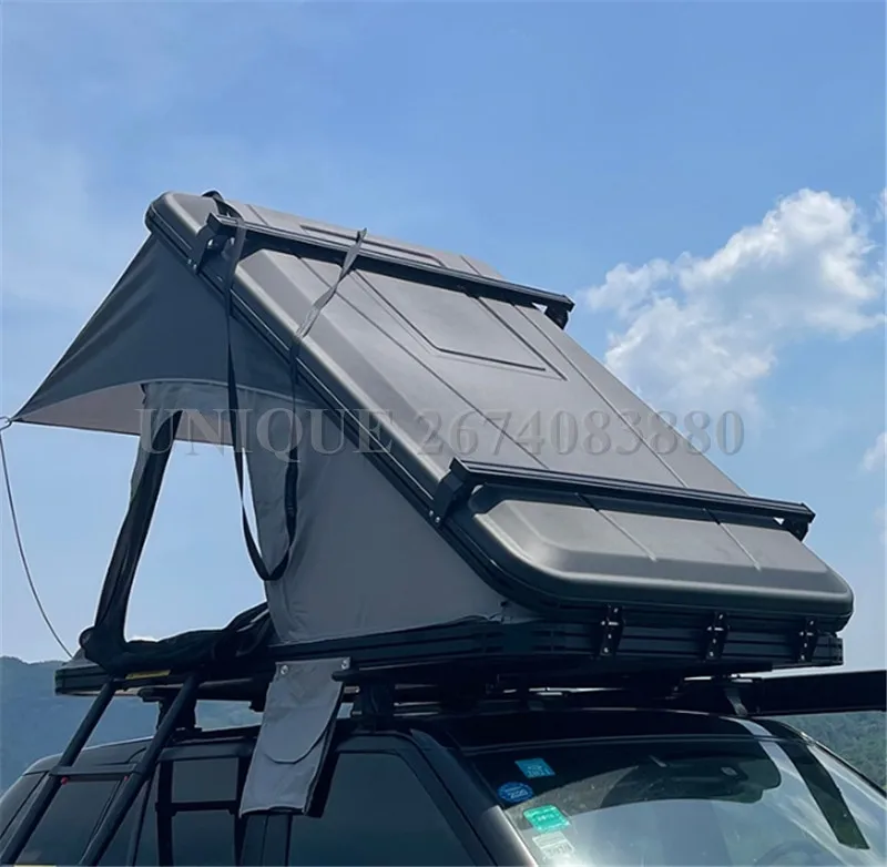 Roof Top Tent for Camping, Automatic Open, Aluminum Hard Shell, 2-3 Person