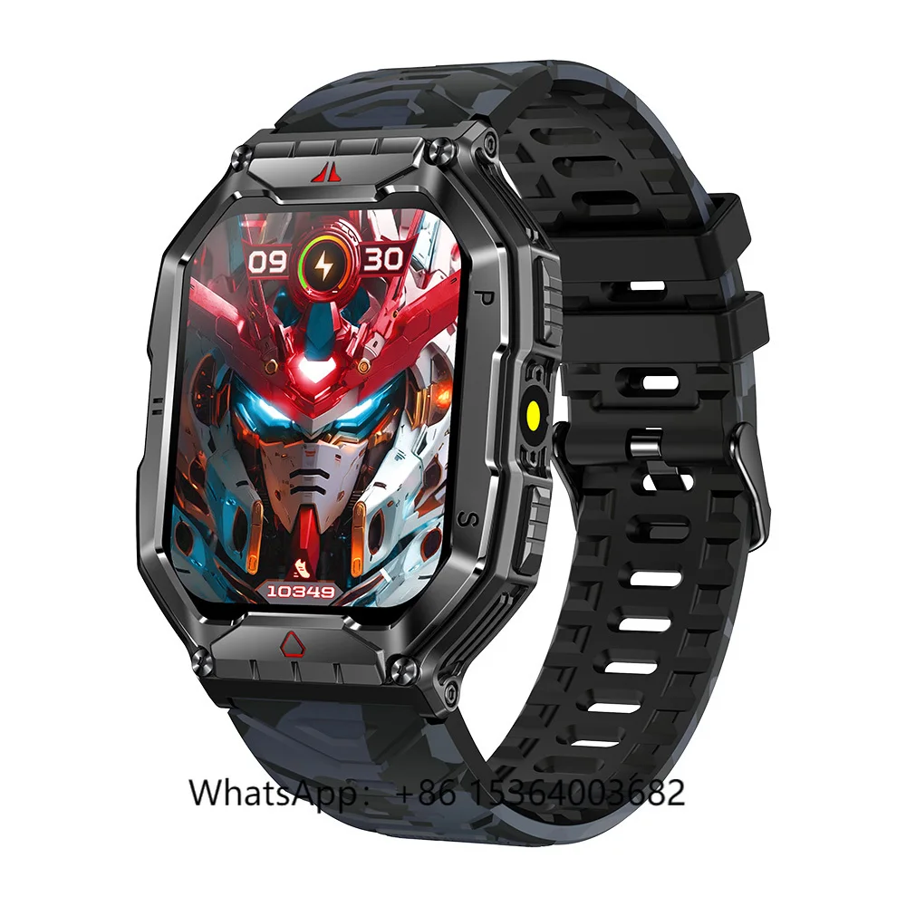 

TJXL-2024 Kr82 AI Voice Assistant Smartwatch for Men Women Deep Waterproof Compass 650mAh Battery for Outdoor Sports BT Call
