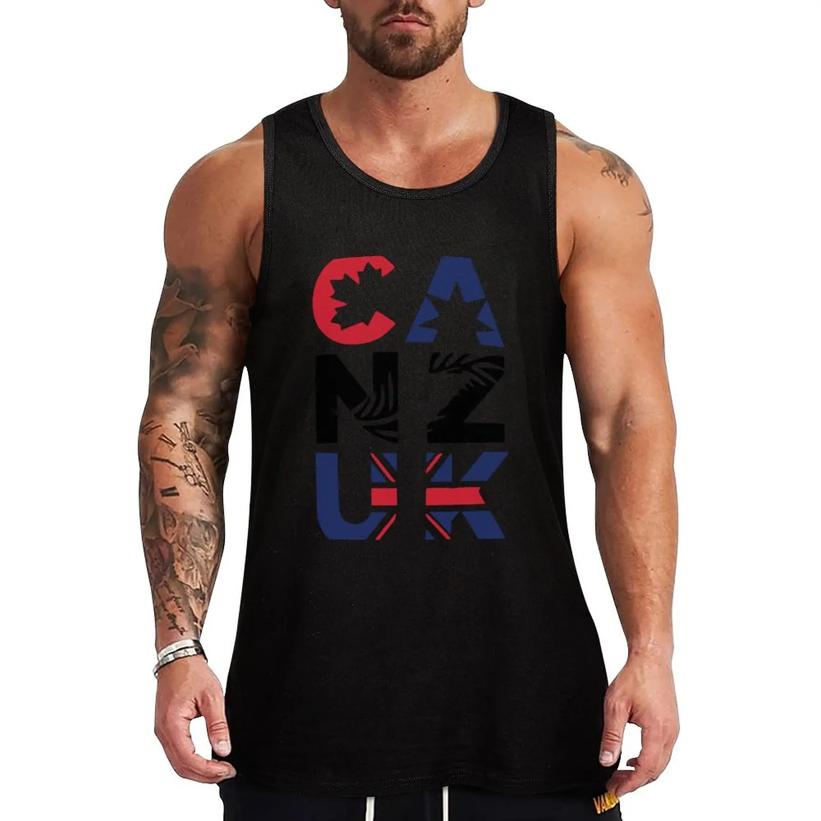 CANZUK Symbols In Column Tank Top Working vest Men's clothes luxury style