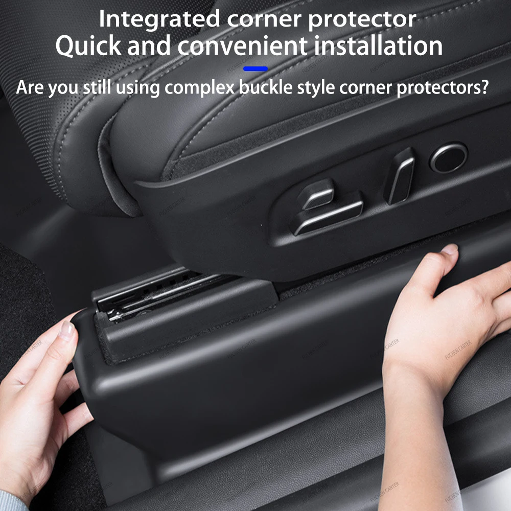 TPE Full coverage Under Seat Corner Guard For Tesla New Model YL 2026 Seat Slide Rails Protector Anti-Kick Cover Car Accessories
