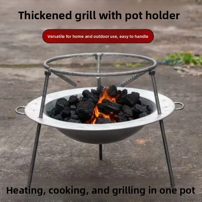 Heating Stove Outdoor Hot Pot Fire Kitchen Roasting Fire Home User Stove Campfire Pit Ring Three-legged Stove
