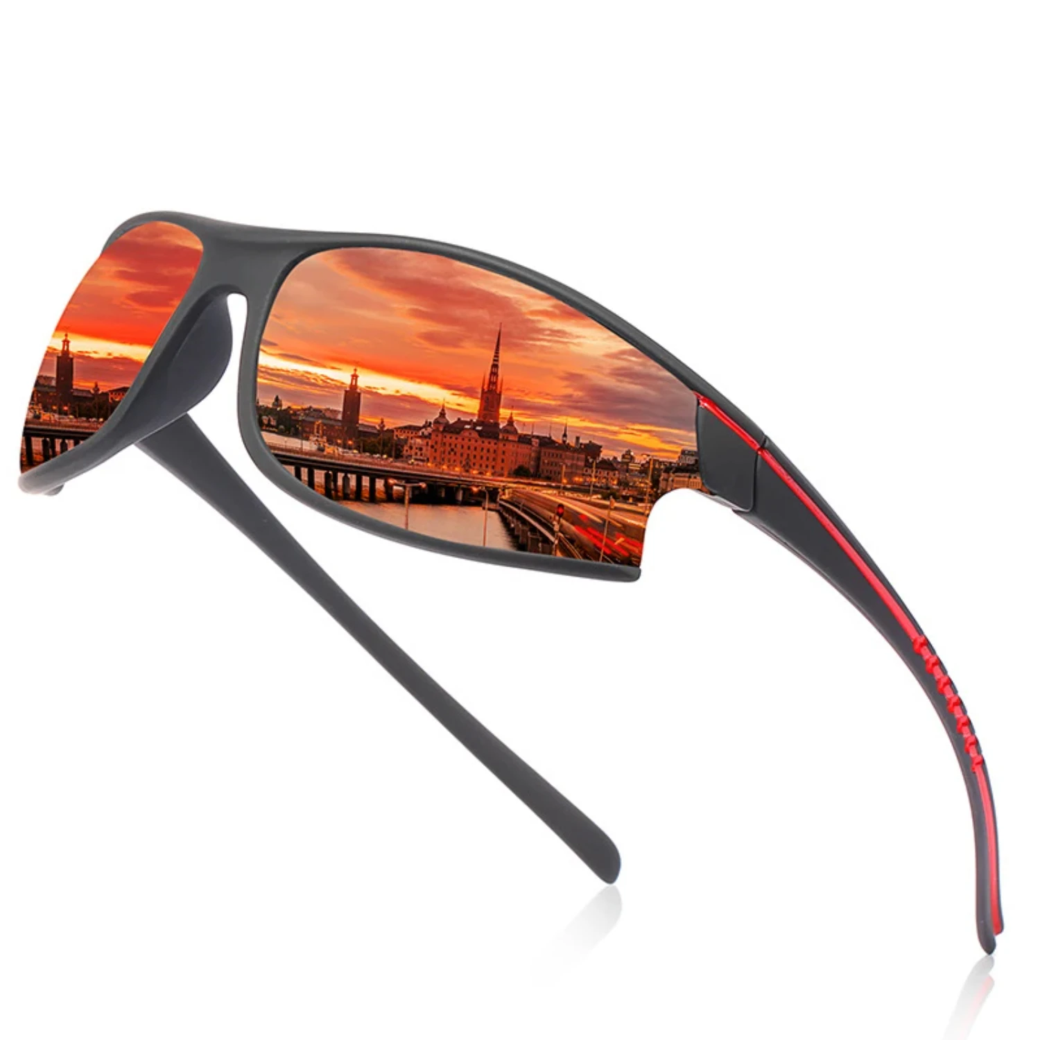 Gafas de sol polarizadas para hombre, gafas de sol deportivas a prueba de polvo, gafas de ciclismo para el punto, motocicleta, correr, pescar