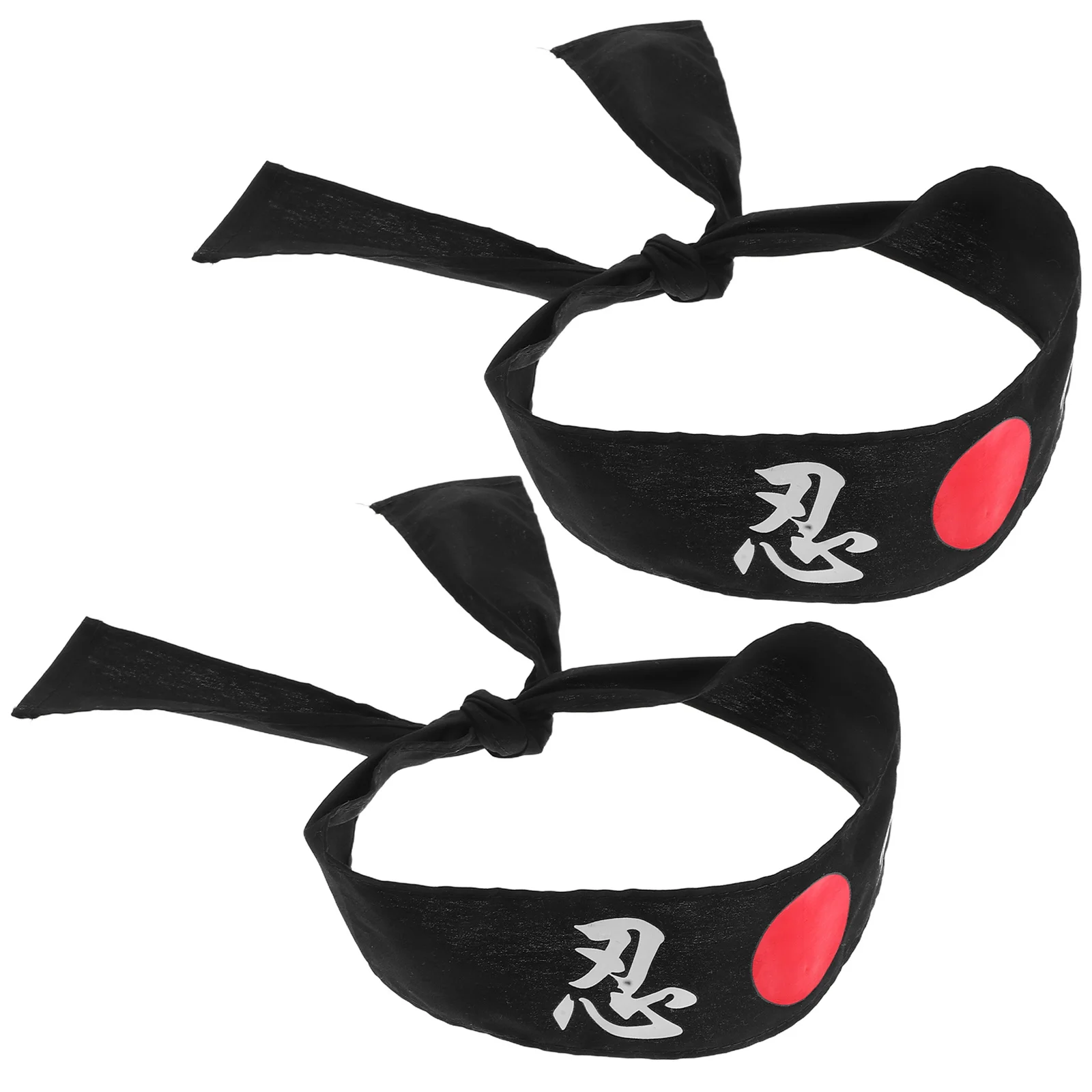 

2pcs Japanese Hachimaki Headband Black Karate Sushi Chef Bandana For Martial Arts Kitchen Cooking Costume Party Resilience