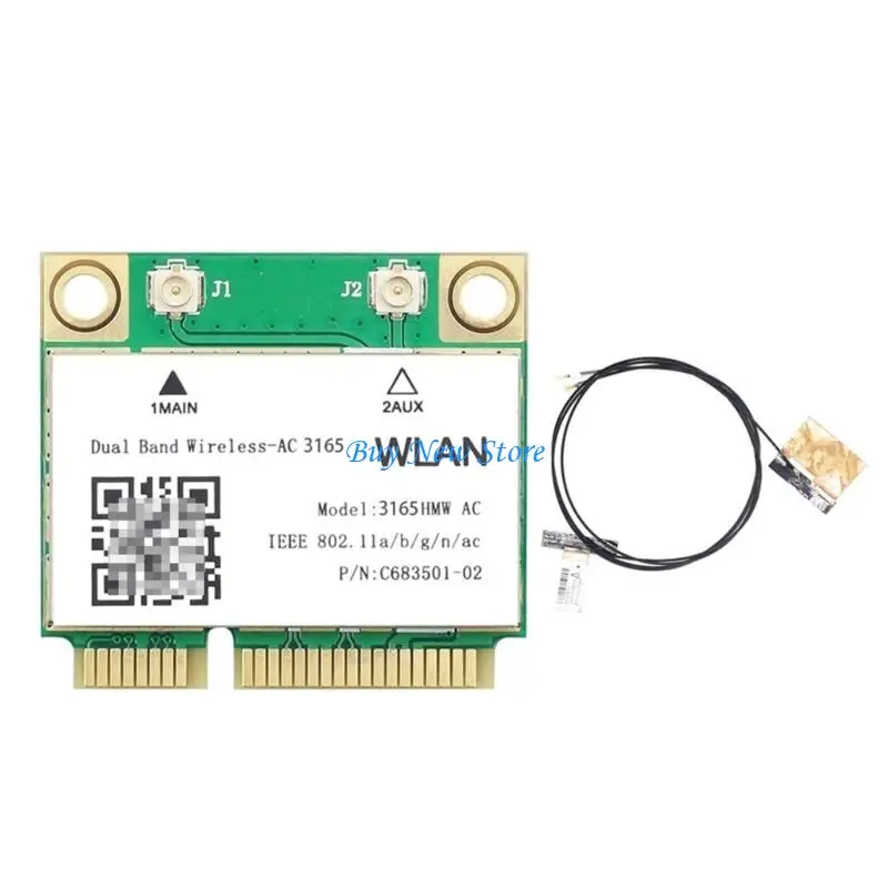 20CE 3165HMW AC ثنائي النطاق لاسلكي AC 3165 600M بطاقة الشبكة Mini PCI-E WIFI محول Intel3165 BT4.0 3165AC 802.11AC #5