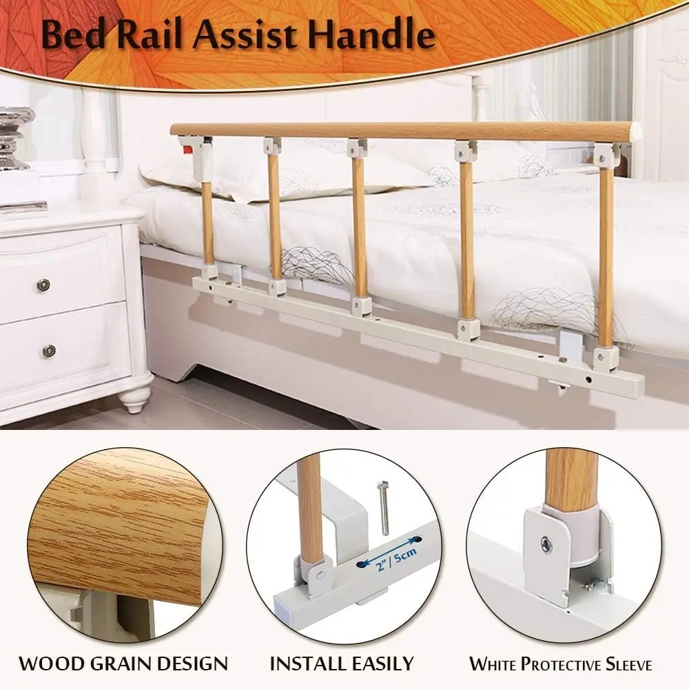 Bed Rails for Elderly Adults, Medical Safety Assist Guard Rails, Bed Railing for Seniors, Bedside Handle Assist Grab Bar for Bed