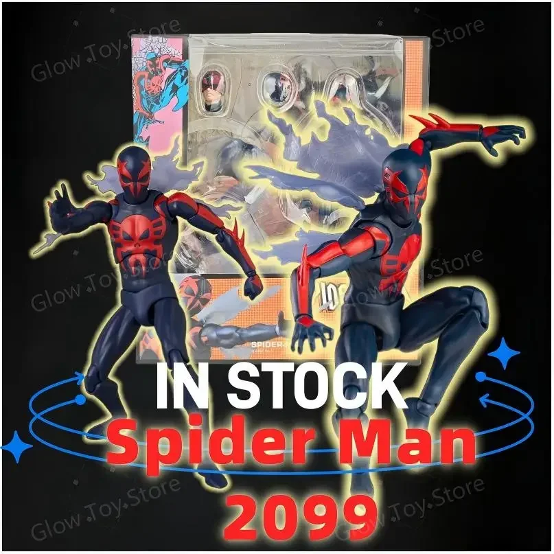 

In Stock NEW Spiderman Mafex 239 Spiderman 2099 Comic Version Collection Figures Anime Action Figure Model Custom Gift Toys