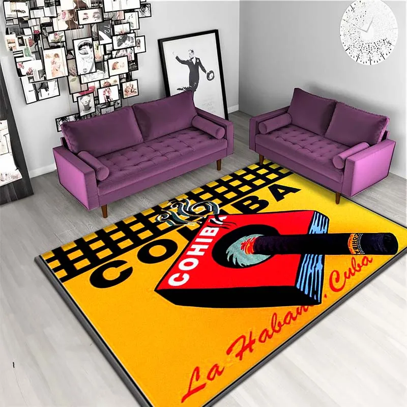 C-Cohiba Habana Cuba Cigar Floor Mat Doormats Anti-skid Bathroom Doormats Home Kitchen Outdoor Home Rug