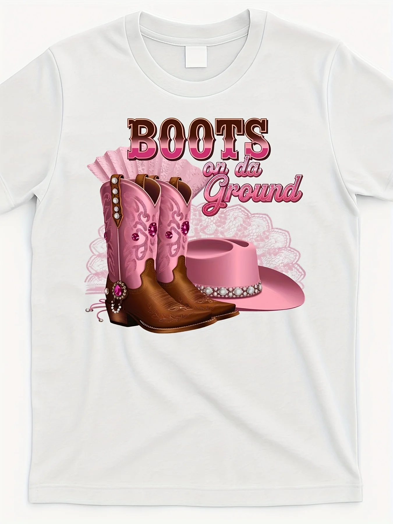 

Ground Boots Cowboy Western Cool Design] Ground Boots Women's T-Shirt Comfortable Cotton Crew Neck Short Sleeve Unisex Design and Sleeves Men's T-Shirt Retro Vintage